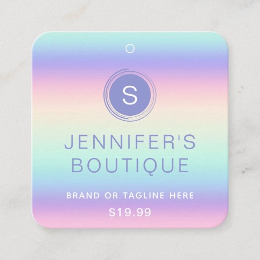 Kleding Labels kleine bedrijven iriserend (Voorkant)