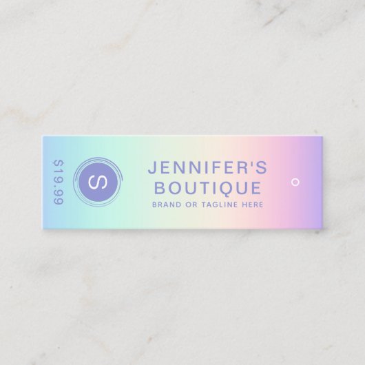 Kleding Labels kleine bedrijven iriserend (Voorkant)