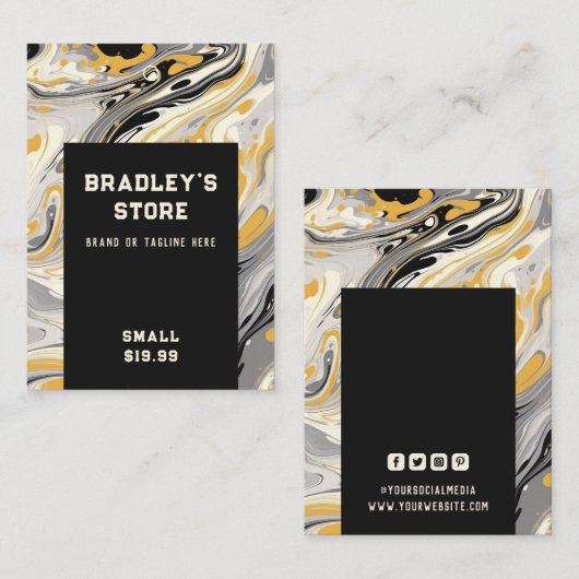 Kleding Labels Kleine bedrijven Modern Abstract (Voorkant / Achterkant)