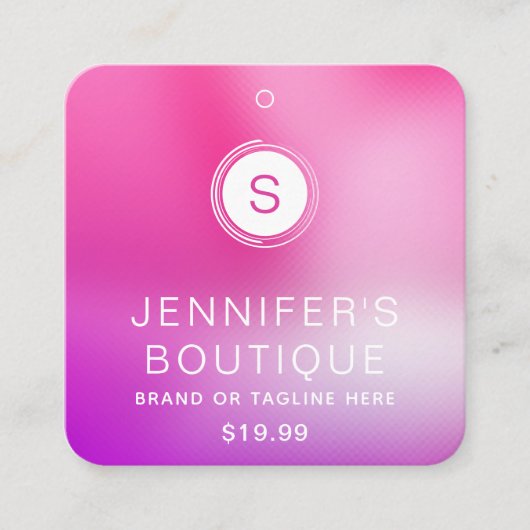 Kleding Labels Kleine bedrijven Ombre Roze Paarse (Voorkant)
