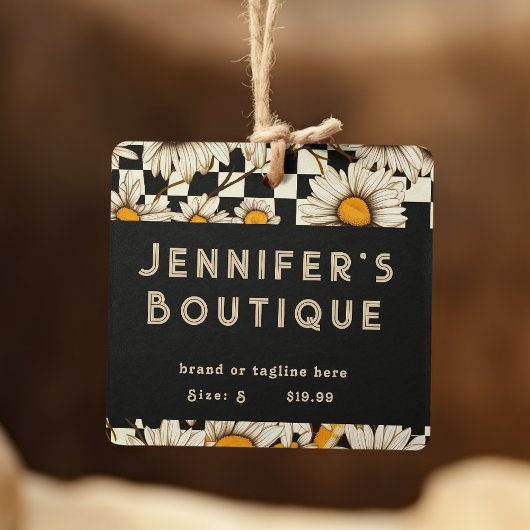 Kleding Labels Kleine bedrijven Retro Groovy Daisy