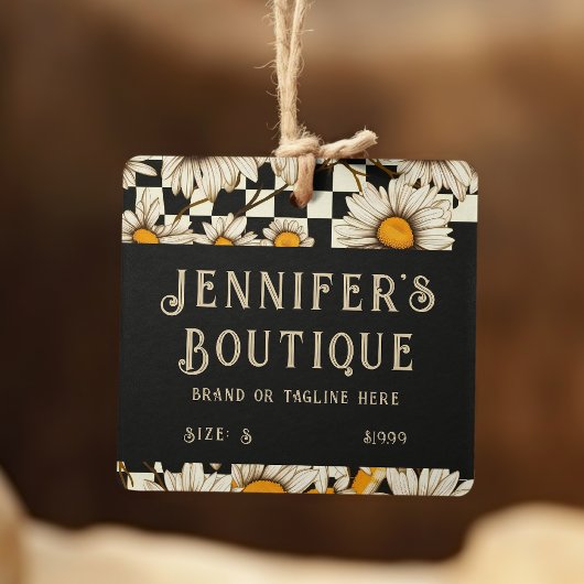 Kleding Labels Kleine bedrijven Retro Groovy Daisy