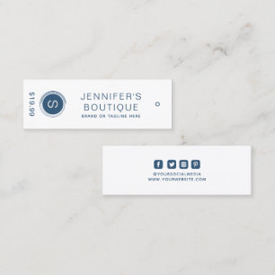 Kleding Labels Kleine Blauwe Labels Witte Prijs