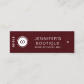 Kleding Labels Kleine Onderneming Burgundy White (Voorkant)