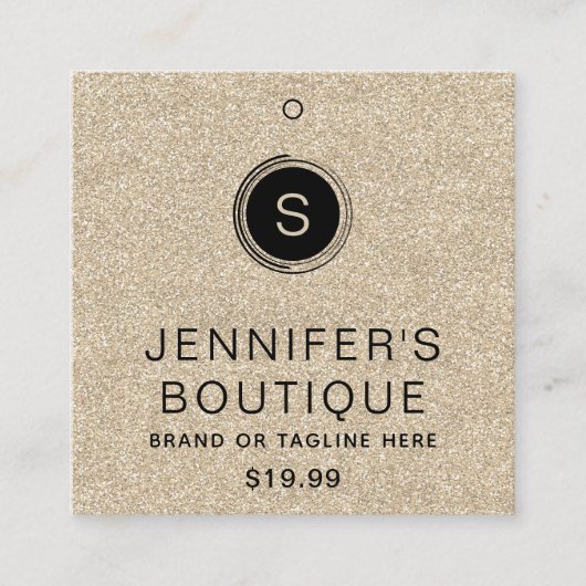 Kleding Labels Kleine Onderneming Champagne Glitte (Voorkant)