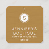 Kleding Labels Kleine Onderneming Donkere Mosterd (Voorkant)