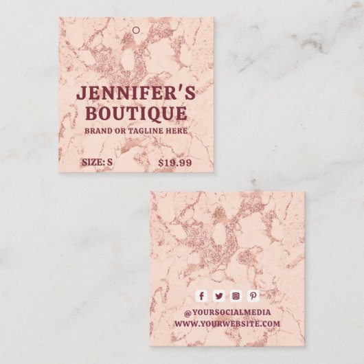 Kleding Labels Kleine Onderneming Elegant Luxe Mar (Voorkant / Achterkant)