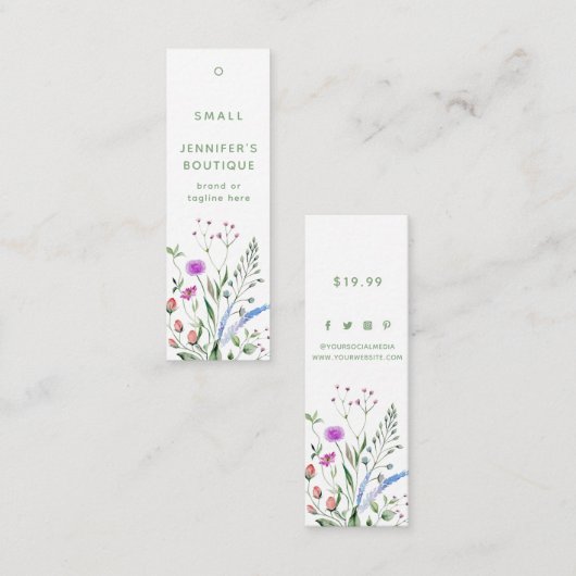 Kleding Labels Kleine Onderneming Luxe Floral (Voorkant / Achterkant)