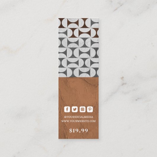 Kleding Labels Kleine Onderneming Moderne Geometri (Achterkant)