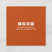Kleding Labels Kleine Onderneming Oranje Glitter (Achterkant)