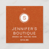 Kleding Labels Kleine Onderneming Oranje Glitter (Voorkant)
