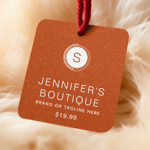 Kleding Labels Kleine Onderneming Oranje Glitter