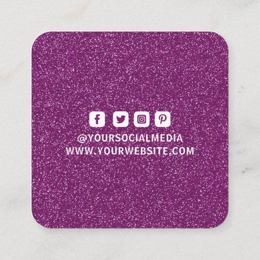 Kleding Labels Kleine Onderneming Paars Witte Glit (Achterkant)