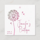 Kleding Labels Kleine Onderneming Paarse Floral Pr (Voorkant)