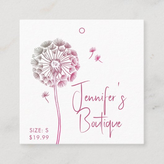 Kleding Labels Kleine Onderneming Paarse Floral Pr (Voorkant)