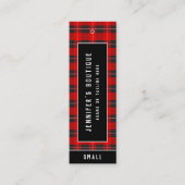 Kleding Labels Kleine Onderneming Rood Tartan Prij (Voorkant)