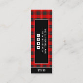 Kleding Labels Kleine Onderneming Rood Tartan Prij (Achterkant)