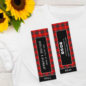 Kleding Labels Kleine Onderneming Rood Tartan Prij
