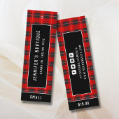 Kleding Labels Kleine Onderneming Rood Tartan Prij
