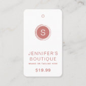 Kleding Labels Kleine Onderneming Rood Wit (Voorkant)