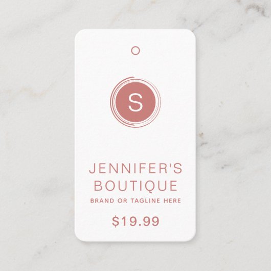 Kleding Labels Kleine Onderneming Rood Wit (Voorkant)