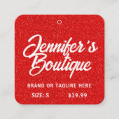 Kleding Labels Kleine Onderneming Rood Witte Glitt (Voorkant)