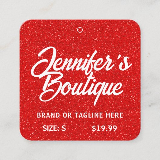 Kleding Labels Kleine Onderneming Rood Witte Glitt (Voorkant)