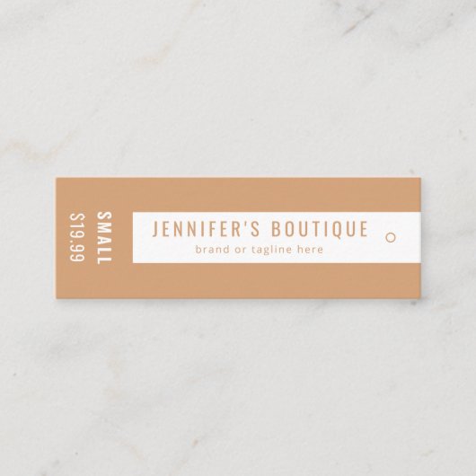 Kleding Labels Kleine Onderneming Tan Witte Prijs  (Voorkant)