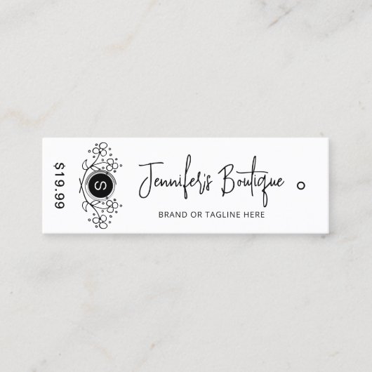 Kleding Labels Kleine Onderneming Witte Prijs Labe (Voorkant)