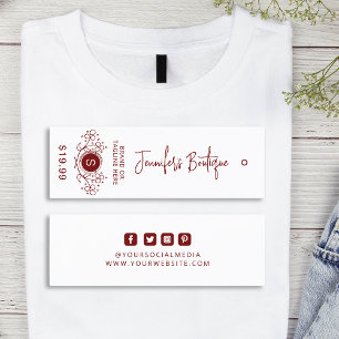 Kleding Labels Kleine Onderneming Witte Prijs Labe