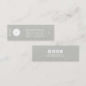 Kleding Labels Kleine Onderneming Zilver Wit (Voorkant / Achterkant)