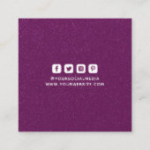 Kleding Labels Kleine Paars Glitter (Achterkant)