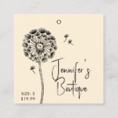 Kleding Labels Kleine Peach Floral Prijs (Voorkant)