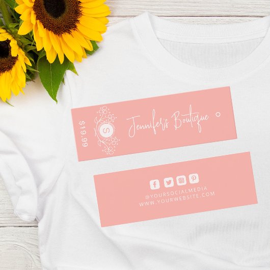 Kleding Labels Kleine Roos Prijs Labels