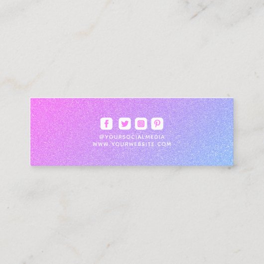 Kleding Labels Kleine Roze Blauw (Achterkant)