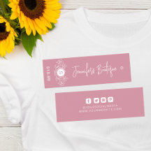 Kleding Labels Kleine Roze Prijs Labels