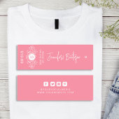 Kleding Labels Kleine Roze Prijs Labels