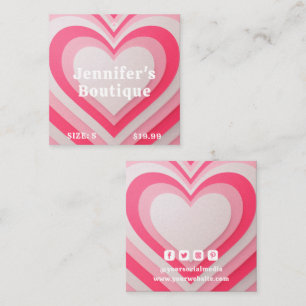 Kleding Labels Kleine Roze Retrochart