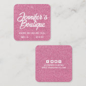 Kleding Labels Kleine Roze Witte Glitter (Voorkant / Achterkant)