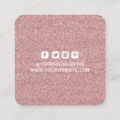 Kleding Labels Kleine Roze Witte Glitter (Achterkant)