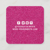 Kleding Labels Kleine Roze Witte Glitter (Achterkant)
