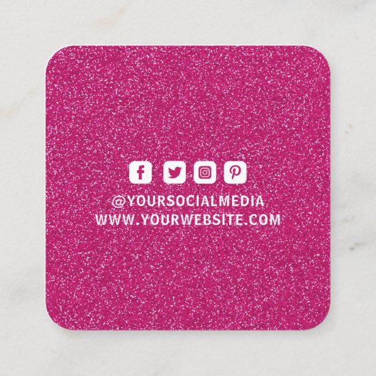 Kleding Labels Kleine Roze Witte Glitter (Achterkant)