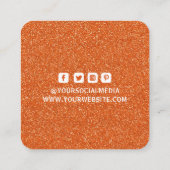 Kleding Labels Kleine Sinaasappels Witte Glitter (Achterkant)