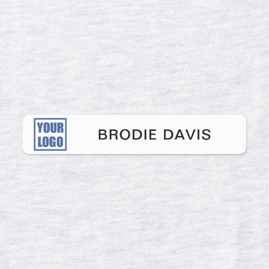 Kleding Labels Naam werknemer & Logo bedrijf (Design 1)