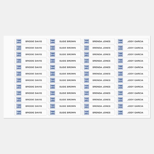 Kleding Labels Naam werknemer & Logo bedrijf (Vel)