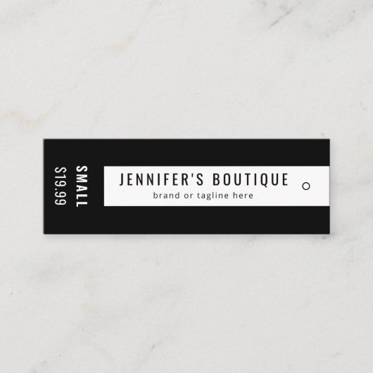 Kleding Labels Small Business Black White Price La (Voorkant)