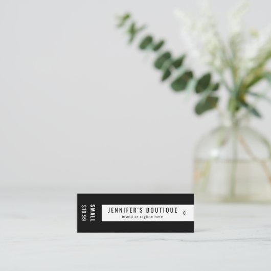 Kleding Labels Small Business Black White Price La (Staand voorkant)