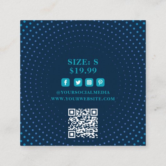 Kleding Labels Small Business Blue Dot (Achterkant)