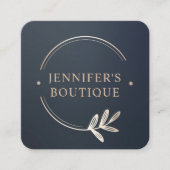 Kleding Labels Small Business Grijs Goud Bloemen (Voorkant)