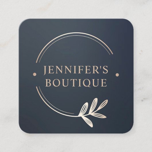 Kleding Labels Small Business Grijs Goud Bloemen (Voorkant)